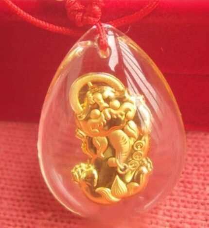 24K 순금 비휴 목걸이 / 크리스탈 공예 황금 목걸이 고급 선물