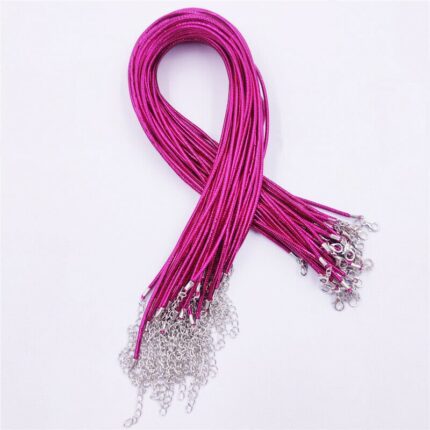 50cm 체인 목걸이줄(진분홍색) / 끈 펜던트 고급 인기 선물