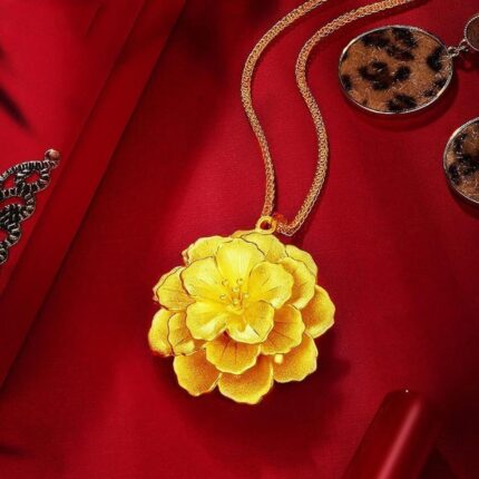 24K GF 만개 꽃 목걸이 / 금 펜던트 선물 기념일