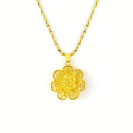 24K GF 둥근 꽃 목걸이 / 금 펜던트 선물 기념일