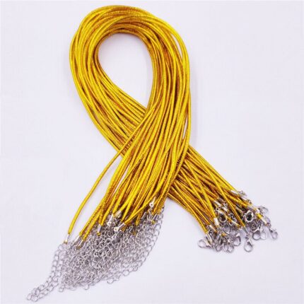 50cm 체인 목걸이줄(노란색) / 끈 펜던트 고급 인기 선물