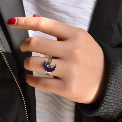 달 모양 기분 색상 전환 색깔 반지 / 링 커플 친구 우정